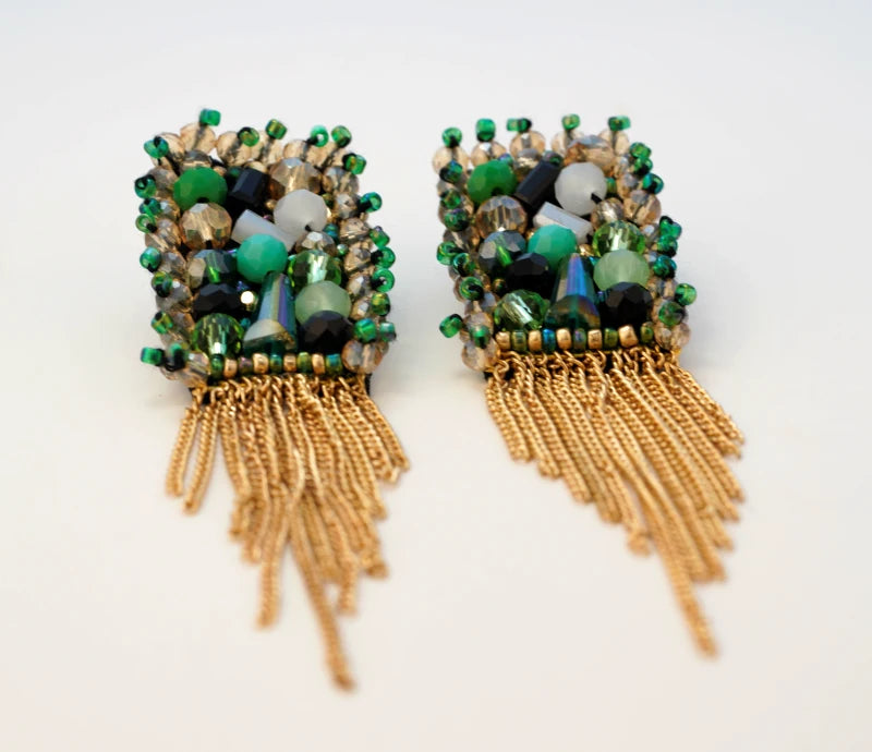 Green Chain Tassels