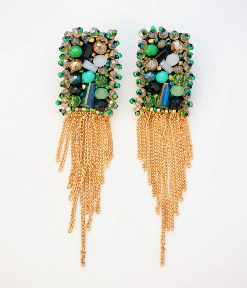Green Chain Tassels
