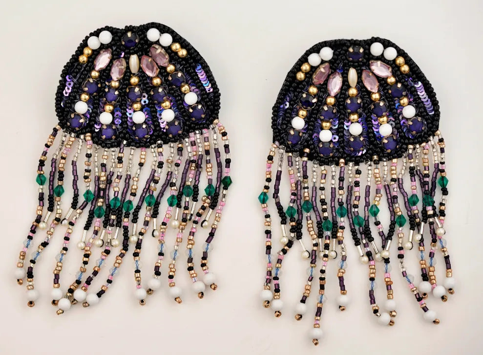 Purple Jelly Fish Earrings