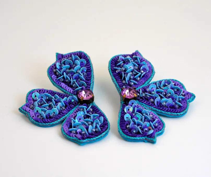 Purple & Blue Triple Leaf