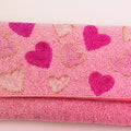 Pink Heart Beaded Clutch