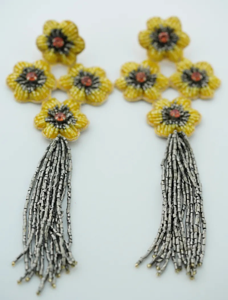 Sunflower Bouquet Earrings