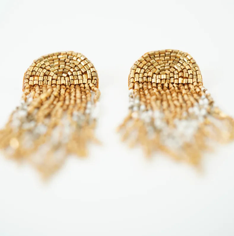 Golden Post Beaded Tassels