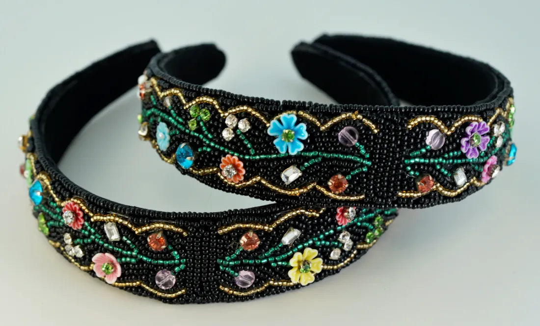 Black Floral Headband