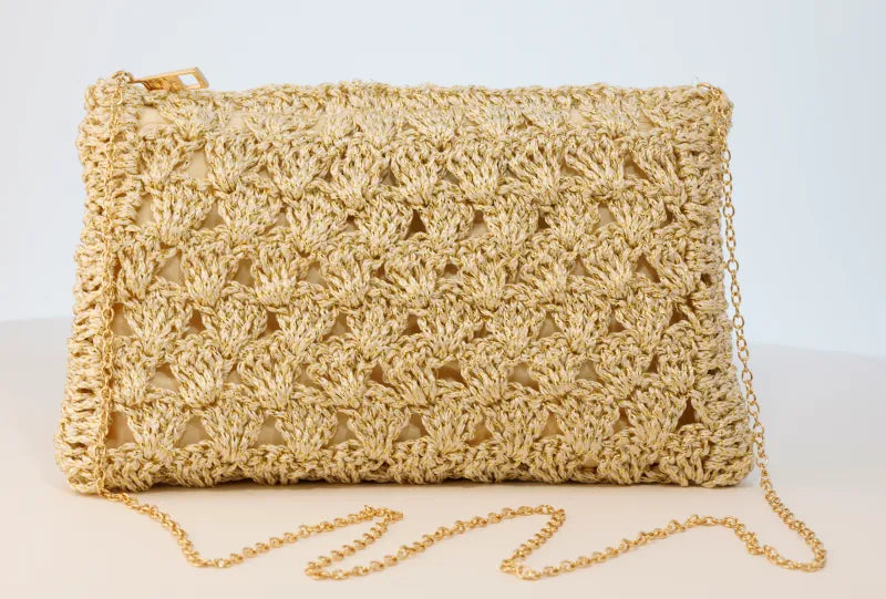 Pearl Golden Hand-Knitted Sling